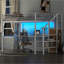 Lit mezzanine double en métal avec bureau-1903797185