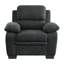 Modern Living Room Seating Chair In Dark Gray Textured Fabric And Solid Wood Support Contemporary With Cover Foundation