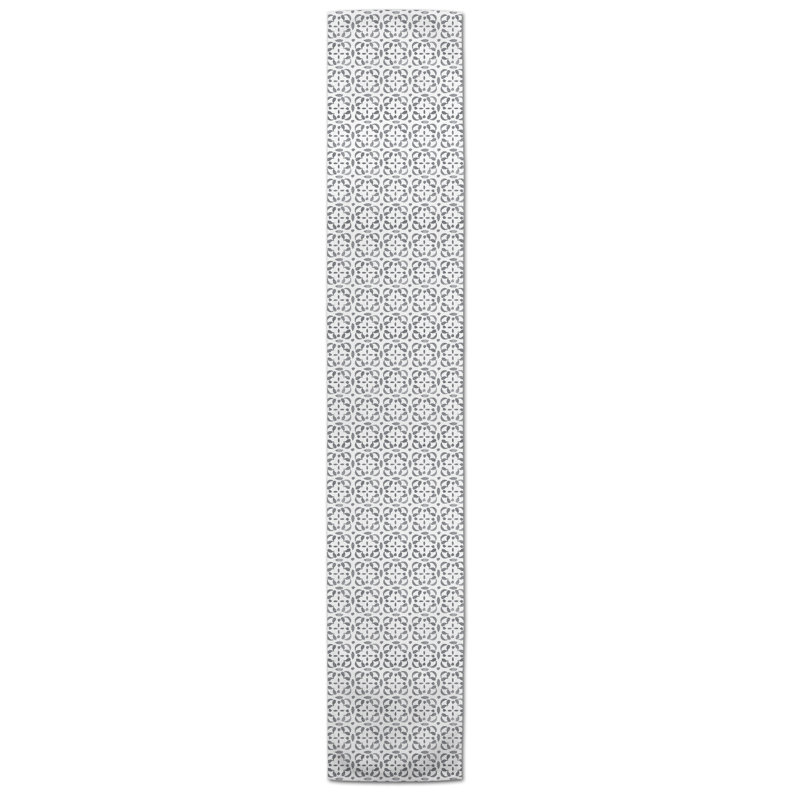 Milligan Tile Table Runner, 90" x 16", Gray