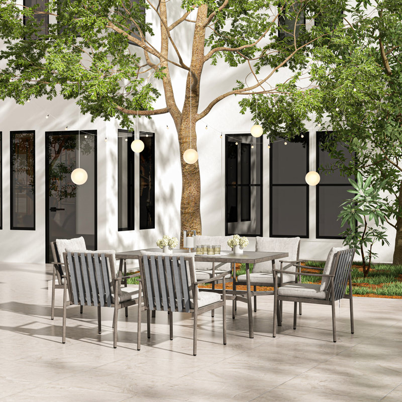 Marienne pour 7 personnes en plein air, Gris, Beige
