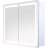 Edison 24'' W 5.25'' H Surface Framed Medicine Cabinet Mirror 2 Adjustable