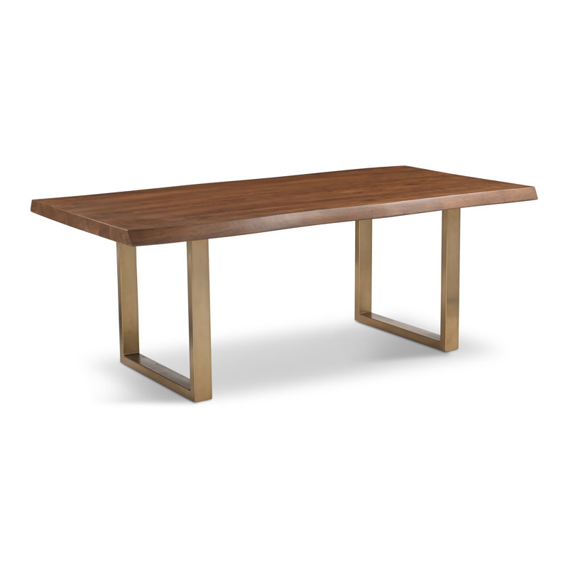 Table de salle à manger Colin, H 29,75 po x L 79 po x l 40 po, Americano, Laiton