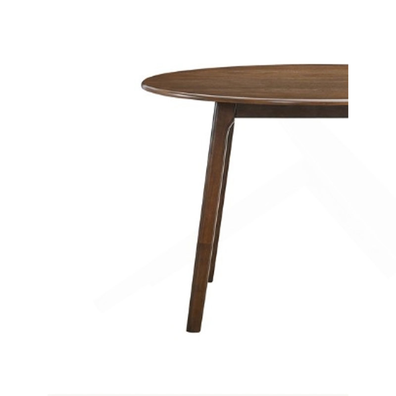 Walnut Finish Round Dining Table