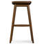 Teagan Solid Wood Modern Rustic Bar Stool with Sculpted Seat, Fully Assembled
