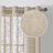 Carthamus Polyester Linen like Textured Gromments Curtain Pair-1818446177-1818446187