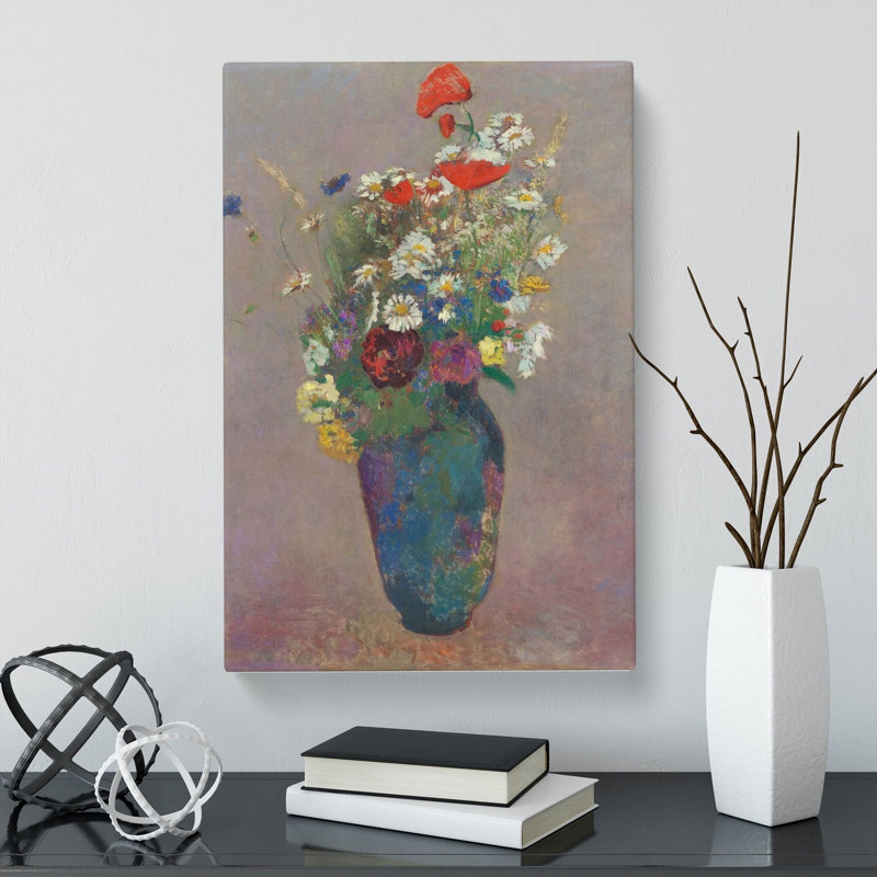 Vase Of Flowers Vol.8 by Odilon Redon - Wrapped Canvas Painting, 76cm H x 50cm W x 3cm D