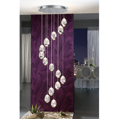 Neher 14 - Light Chrome LED Cluster Pendant