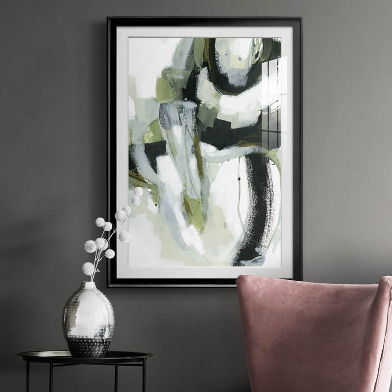 Onyx vert I - art mural encadré, H 36,5 po x l 26,5 po, Noir
