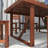 6-Person Rectangle Solid Wood Outdoor Patio Dining Set With Bench-927975832