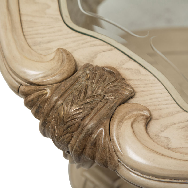 Platine De Royale Champagne End Table, Champagne