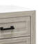 Ensemble de chambre pour grand lit, blanc délavé, bois noir, ensemble de 3 pièces avec 2 tables de chevet-131012786