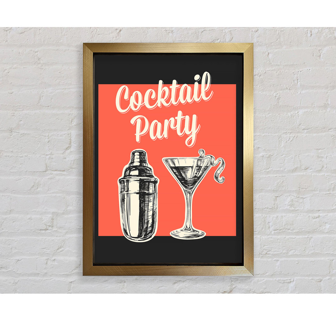 Cocktail Party 1 - Einzelne Bilderrahmen Kunstdrucke