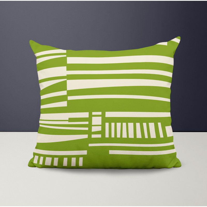 Housse et insert de coussin décoratif en polyester, L 15 po x H 15 po, Chartreuse