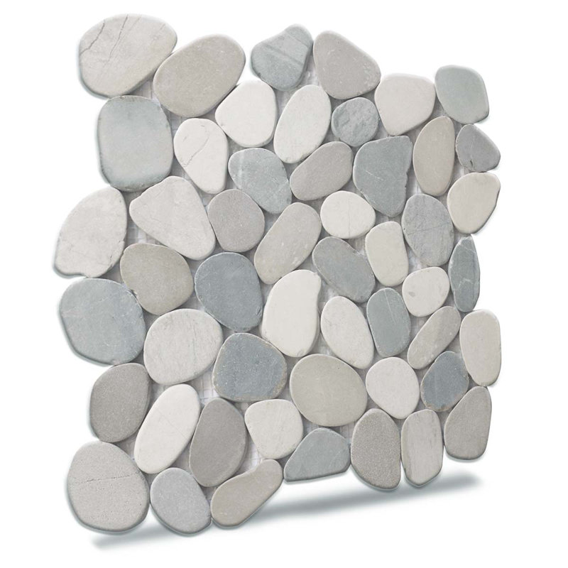 Carreau de mosaïque pour mur et plancher en pierre naturelle Hawaii 12 "x 12", Mélange de mélange