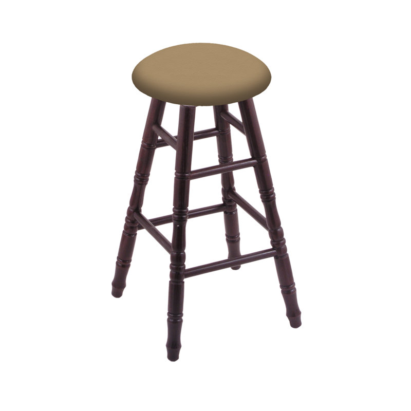 Tabouret de bar 36 po pivotante upholsetered, Chêne cerisier foncé, Sable Canter