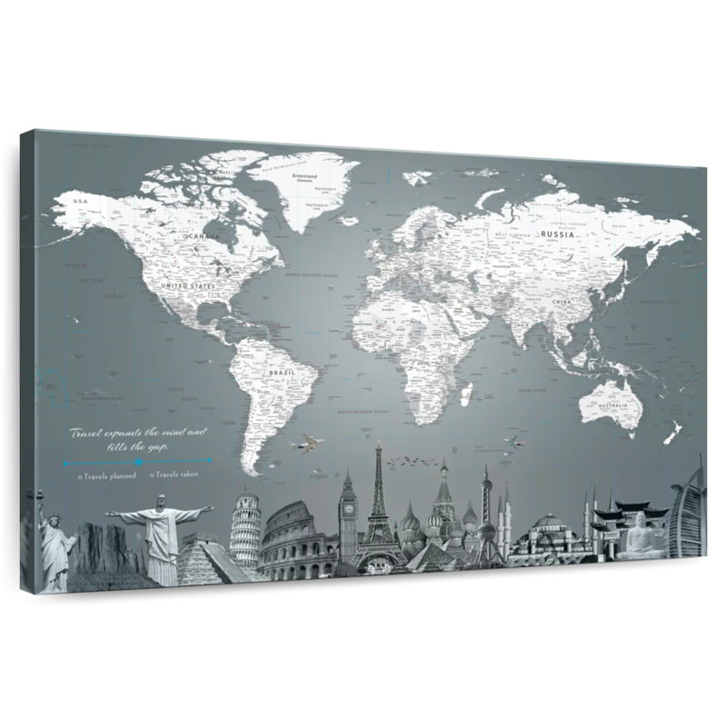 Carte du monde personnalisée, H 20 po x l 30 po, Oui