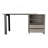 Malaui 120 Desk, Two Legs, Two Drawers, Two Shelves -Light Gray-870069597