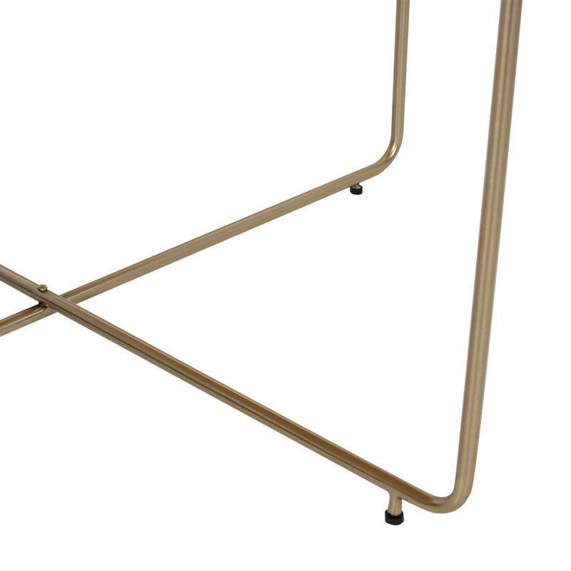 Jasmine Iron Cross Legs Coffee Table, Black