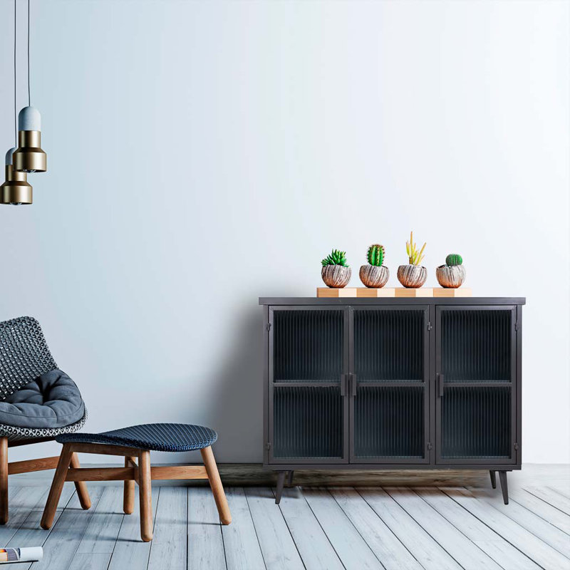 Kenny 102cm Solid Wood Sideboard