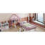 Lit en bois avec rampes et tête de lit détachable en forme de maison, lit double avec support pour enfants, structure de maison de jeu de style Montessori pour filles, rose-29099158-29099156
