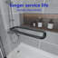 Porte de douche coulissante double l 56 à 60 po x H 72 po, verre trempé ANSI / SGCC de 1/4 po (6 mm), empreinte digitale, conception résistante