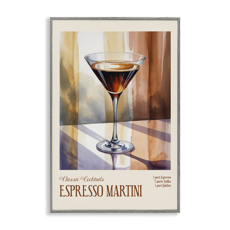 Giclée encadrée Espresso Martini Sun, par Andreas Magnusson, H 30 po x l 20 po, Estampe numérique Farmhouse