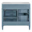 Meuble-lavabo moderne 36 po avec lavabo supérieur à 2 tiroirs et tiroir basculant, meuble-lavabo simple