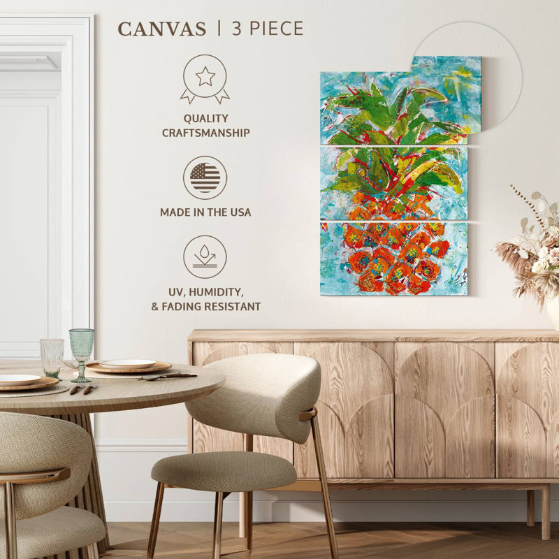 Yarlin Pineapple Bright, 45" H x 28" W