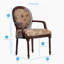 Chaise à dossier ovale