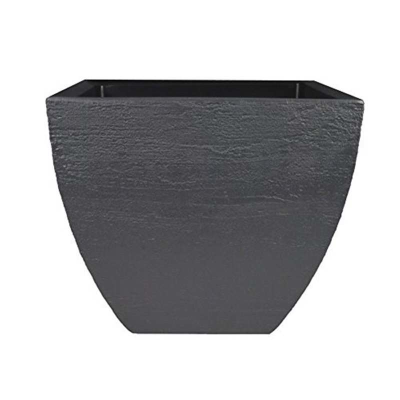 Cadillon Pot Planter, Slate, 13" H x 16" W x 16" D