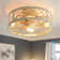 Ramseur 19.7in White Gold Ceiling Fan with Remote Control and Light Kit Included