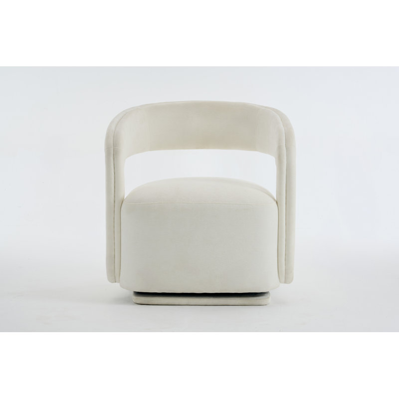 Upholstered Accent Chair, White