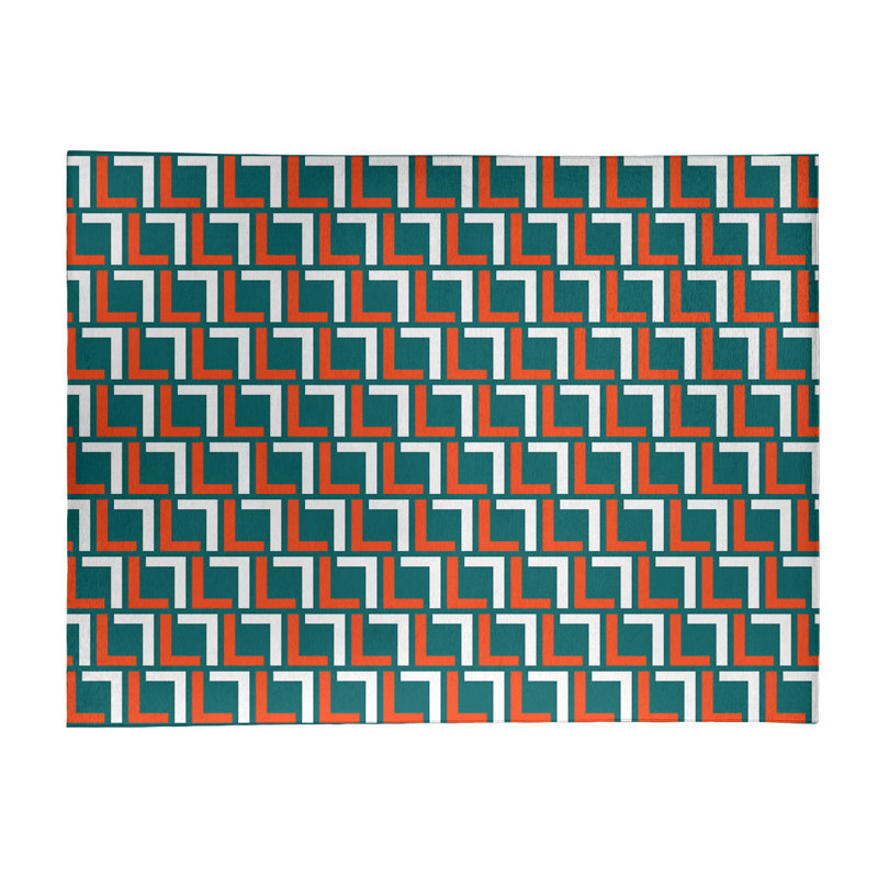 Geometric Indoor Rug, Rectangle 5' x 7'