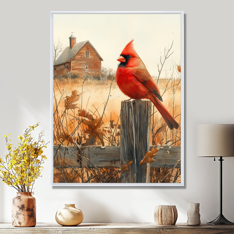 Lanford - Animals Canvas Wall Art, Impression encadrée flottante, H 32 po x l 16 po, Blanc