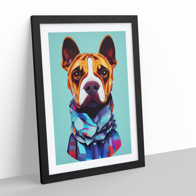 Proud Dog - Wall Art, Black Framed, 34cm H x 25cm W