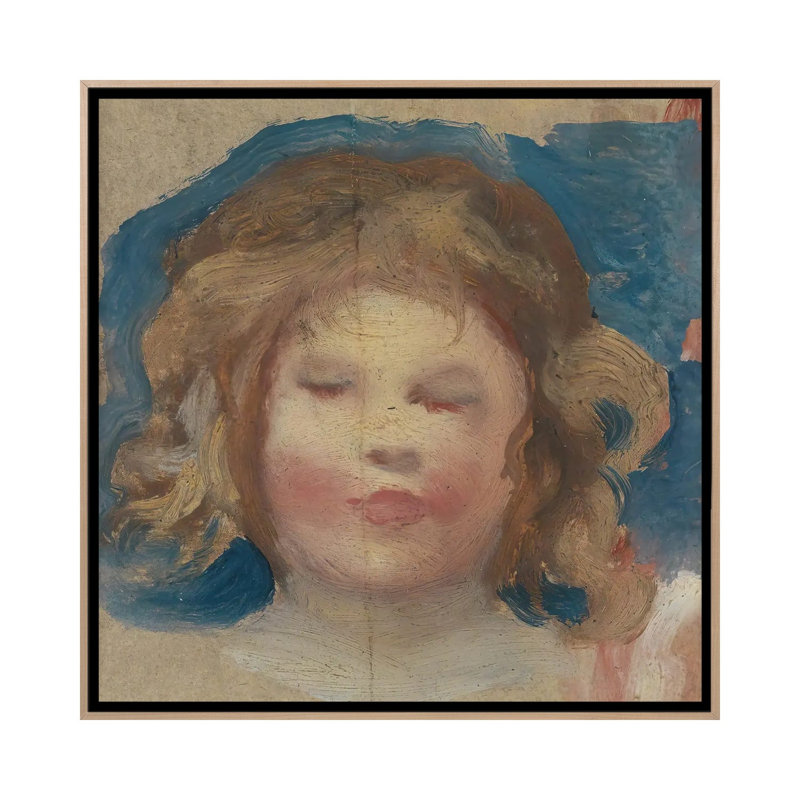 Print, 93.98 cm H x 93.98 cm W x 4.445 cm D, Natural Wood