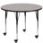 Goddard Mobile Round Laminate Activity Table with Height Adjustable Short Legs-40480848-12526354