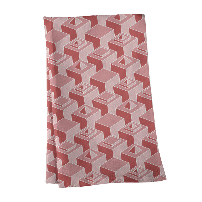 Patricia Geoffrey Tea Towel Kitchen Towel, Pink, Cotton Twill