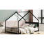 Lit en métal pour et - Lit double avec lattes, lumières incluses (cadre noir noir avec lumières colorées, pas de sommier)-102837239