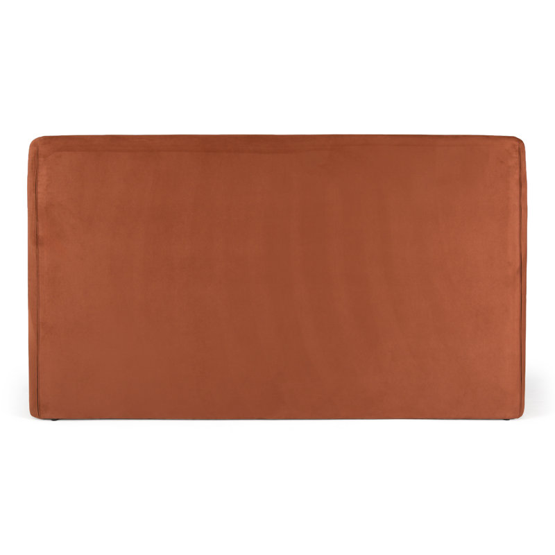 Ensemble de chambre à coucher 3 pièces Bayldon Berloz + Lago - Orange brûlé moderne + faux travertin, Grand