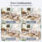 5 - Person Modular Patio Conversation Sets With Cushions, 6-Piece Outdoor All-Weather Waterproof HIPS Sofa Seating Group, Teak-1598826563-1594236902