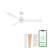 Bali Smart 5-Blade 52in Ceiling Fan 2700K-6000K CCT Selectable LED Light Kit with Remote Control and Hardware with Reversible Blades in Weathered Wood or Works With iOS or Android App-113057330-113057335
