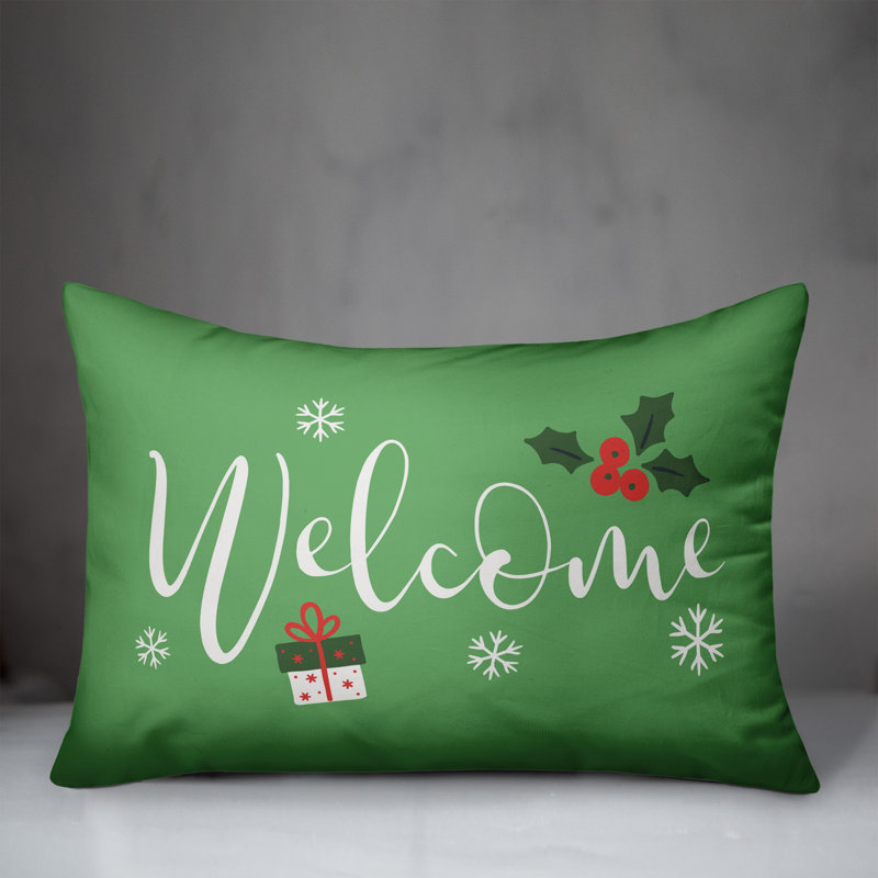  Coussin lombaire Welcome, Vert