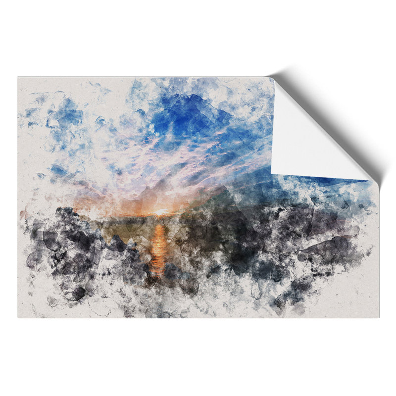 Beautiful Sunrise - Unframed Painting, 30cm H x 42cm W x 0.1cm D