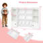 Bibliothèque et rangement pour jouets pour enfants avec 8 boîtes ouvertes et 2 armoires à une porte - blanc-1659345872