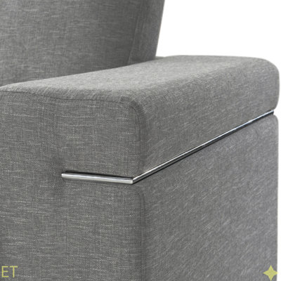 Chaise avec accoudoirs en tissu Gianna