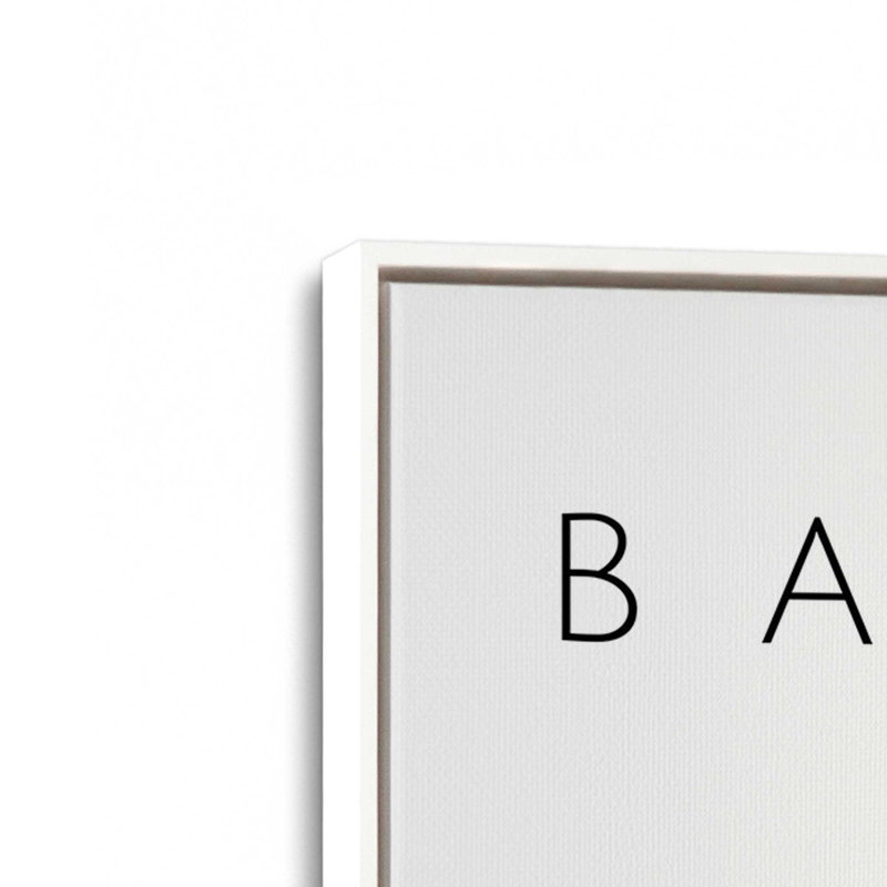 Impression sur toile Bauhaus, Cadre flottant blanc opaque, H 18,75 po x l 12,75 po x P 1,75 po