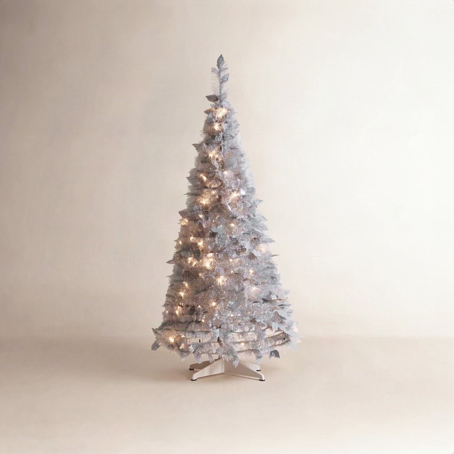 48' Lighted Artificial Pine Christmas Tree, 4'
