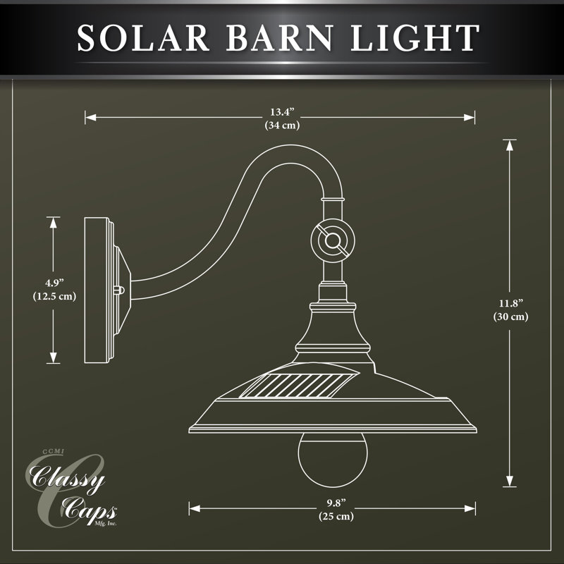 A6AA9CB15D7A42909E76482AD7E300B3 Dark Bronze Solar Barn Light