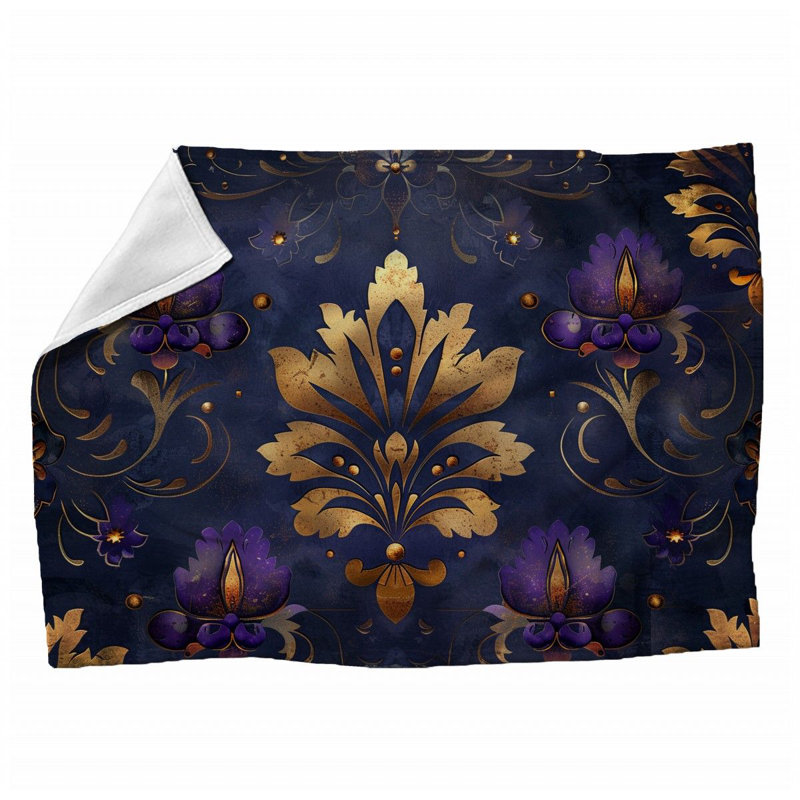 Machine Printed Throw Blanket, 50" x 60"